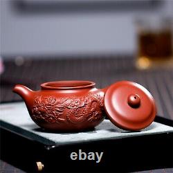 Yixing Dahongpao Shuanglong Antique Teapot Household Tea Set