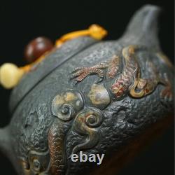 Yixing Purple Clay Pot 300cc Handmade Tea Making Set