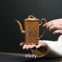 Yixing Purple Clay Pot Handmade Bamboo Tube Pot High-end Tea Set