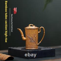 Yixing Purple Clay Pot Handmade Bamboo Tube Pot High-end Tea Set