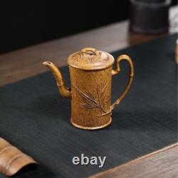 Yixing Purple Clay Pot Handmade Bamboo Tube Pot High-end Tea Set