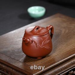 Yixing Zisha Pot Handmade Duan Mud Pumpkin Teapot Small Kung Fu Tea Set