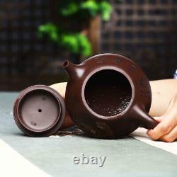 Yixing zisha pottery handmade tea pot tiger embossed master shipiao pot teapot