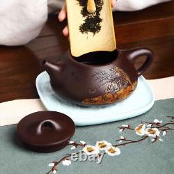 Yixing zisha pottery handmade tea pot tiger embossed master shipiao pot teapot