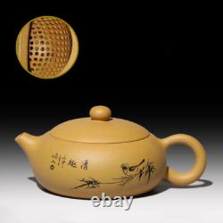 Yixing zishaduan clay Handmade Bird Flower xishi infuser Teapot tea pot Set